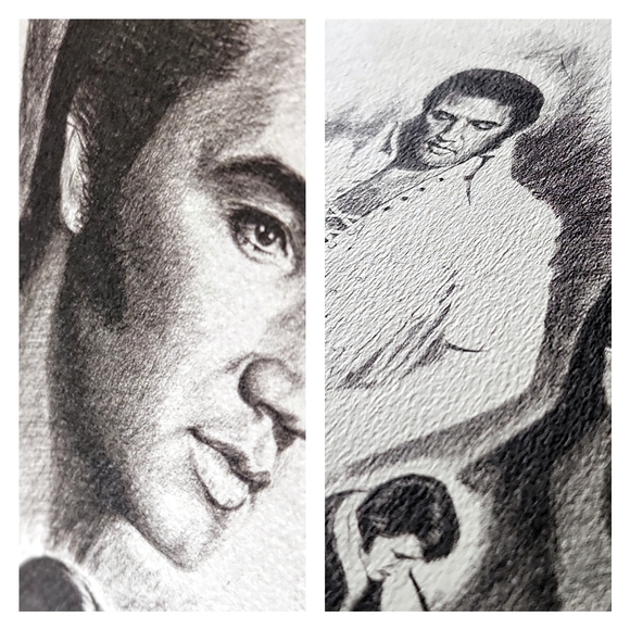 Rare '77 Elvis Presley 5 image Signed &Sketch by Glen Fortune Banse +mount/frame - Picture 10 of 16